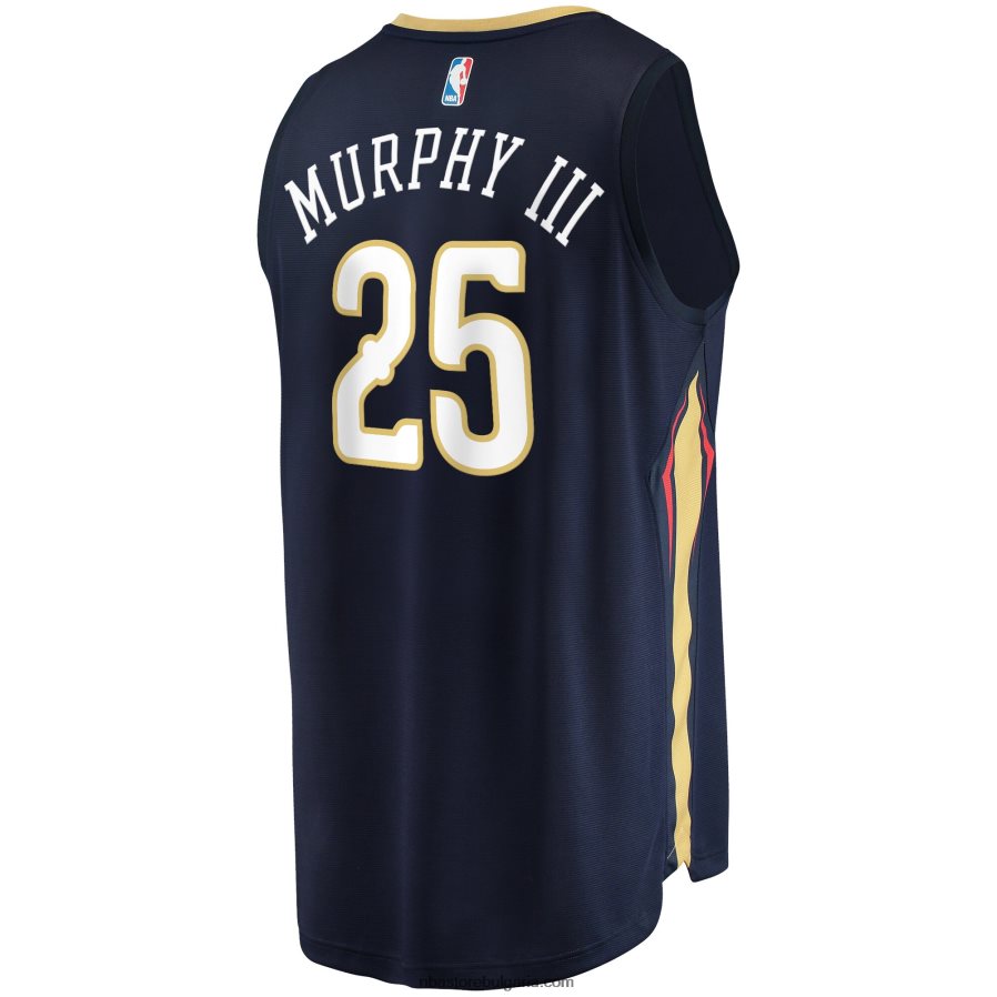 NBA JZ8F021056 new orleans pelicans trey murphy iii navy fast break реплика на фланелка
