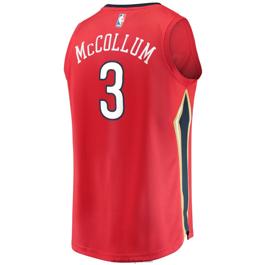 NBA JZ8F021981 New Orleans Pelicans c.j. реплика на фланелка mccollum red fast break