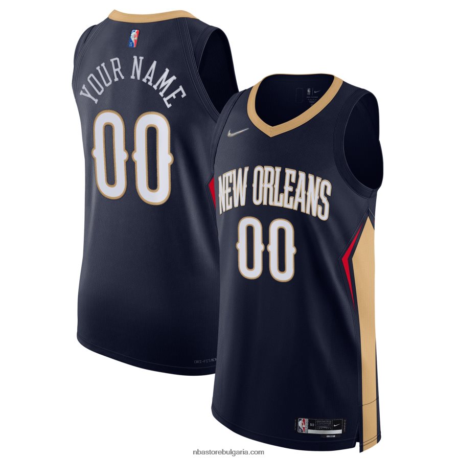 NBA JZ8F022871 new orleans pelicans nike navy diamond swingman автентична фланелка по поръчка