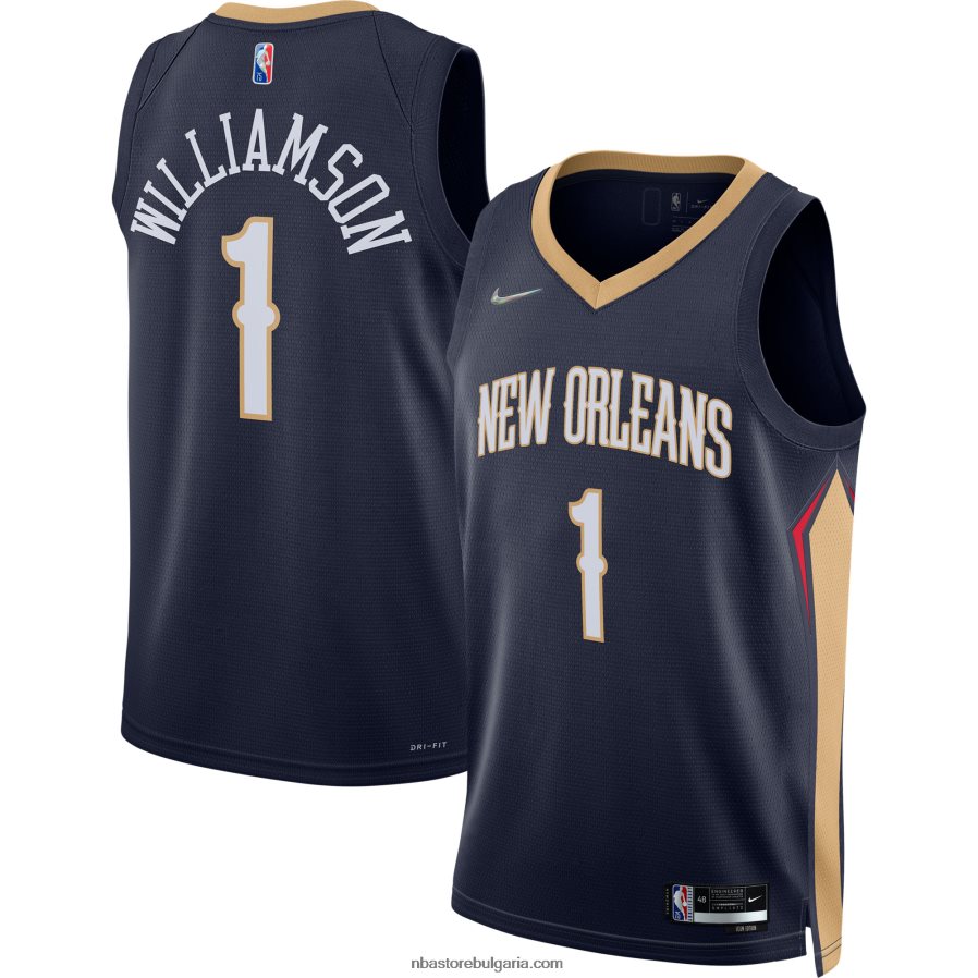 NBA JZ8F026430 New Orleans Pelicans Zion Williamson Nike Navy Diamond Swingman Jersey