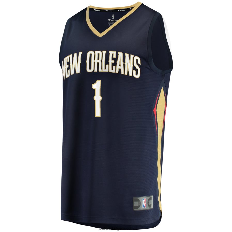 NBA JZ8F02644 new orleans pelicans zion williamson navy fast break реплика на фланелка