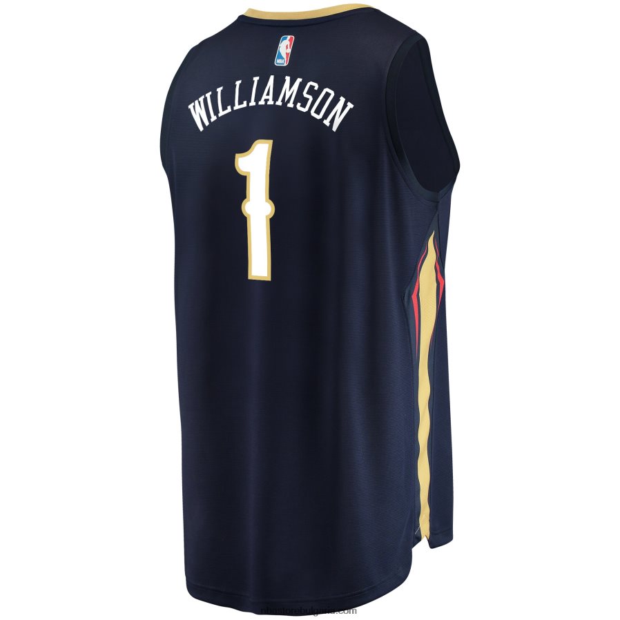 NBA JZ8F02644 new orleans pelicans zion williamson navy fast break реплика на фланелка