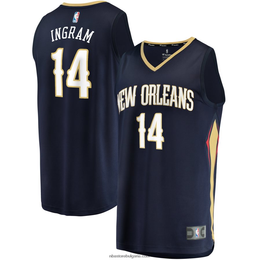 NBA JZ8F02781 New Orleans Pelicans Brandon Ingram флотска реплика на фланелка за бързо прекъсване