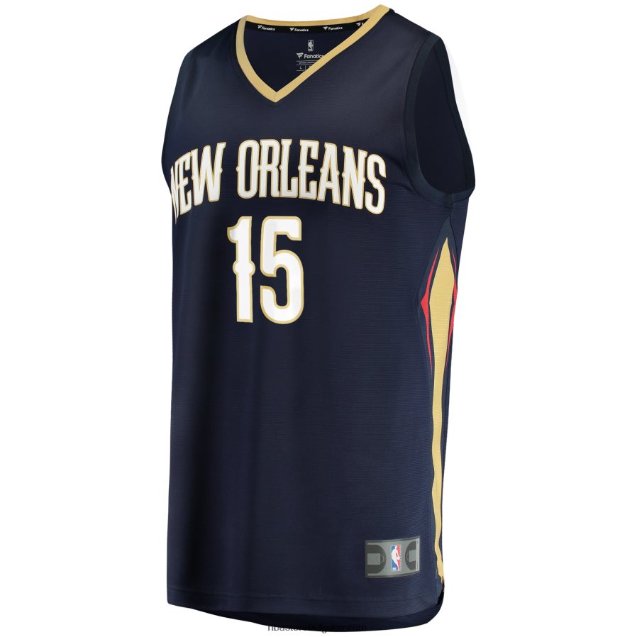 NBA JZ8F02849 new orleans pelicans hose alvarado navy fast break реплика на фланелка