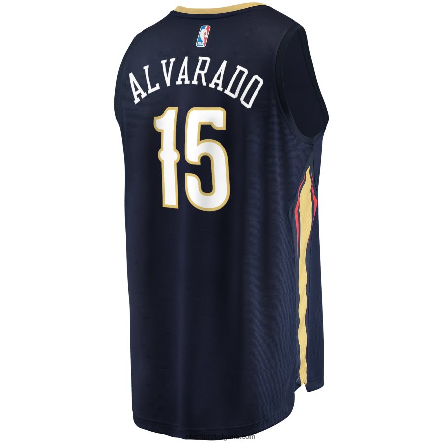 NBA JZ8F02849 new orleans pelicans hose alvarado navy fast break реплика на фланелка