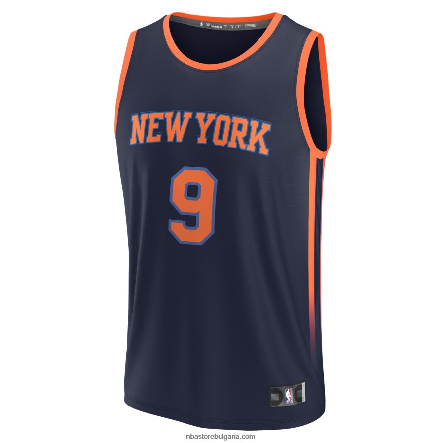 NBA JZ8F02535 new york knicks rj barrett navy fast break реплика на фланелка