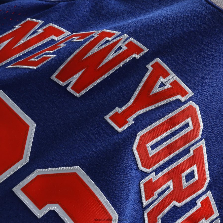 NBA JZ8F02581 new york knicks patrick ewing mitchell & ness blue hardwood classics swingman фланелка