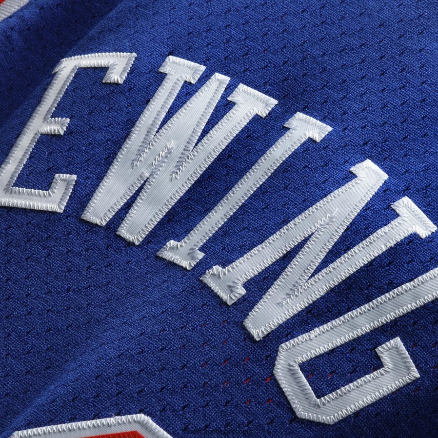 NBA JZ8F02581 new york knicks patrick ewing mitchell & ness blue hardwood classics swingman фланелка