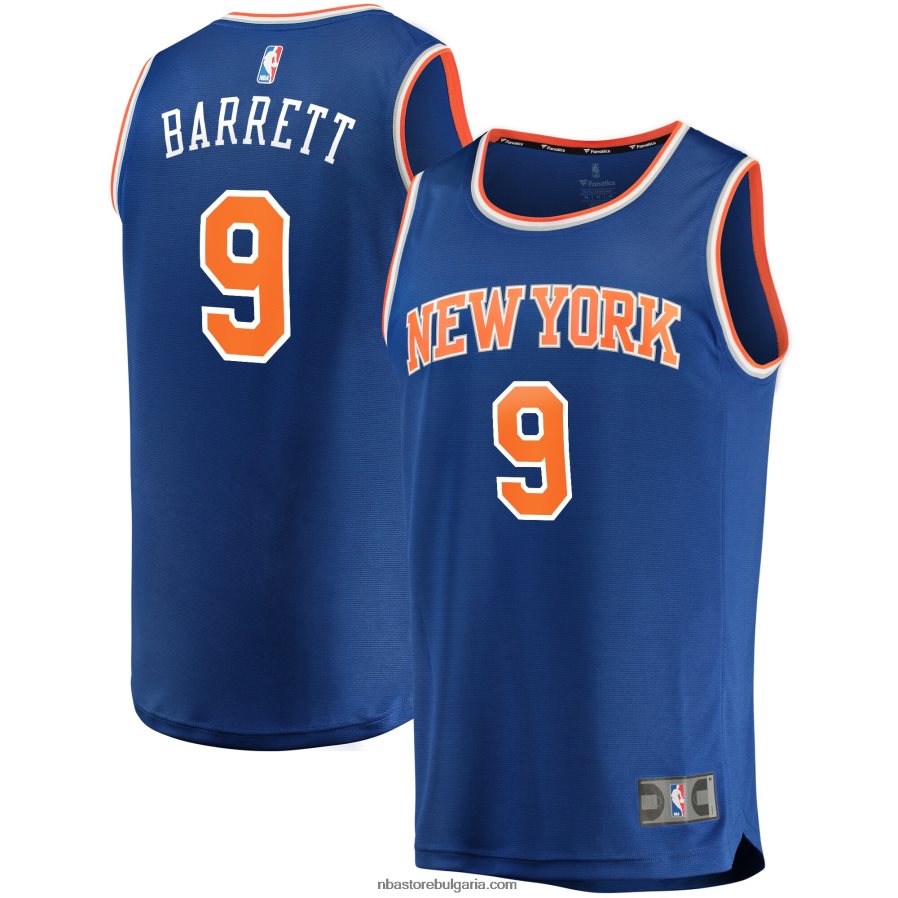 NBA JZ8F02630 new york knicks rj barrett royal fast break реплика на фланелка
