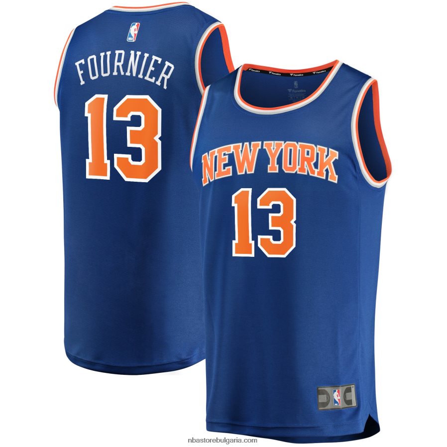 NBA JZ8F027172 Ню Йорк Никс Еван Фурние синьо копие на фланелка за бързо прекъсване