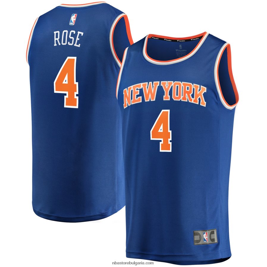 NBA JZ8F027526 ню йорк никс дерик роуз синя реплика на фланелка за бързо прекъсване
