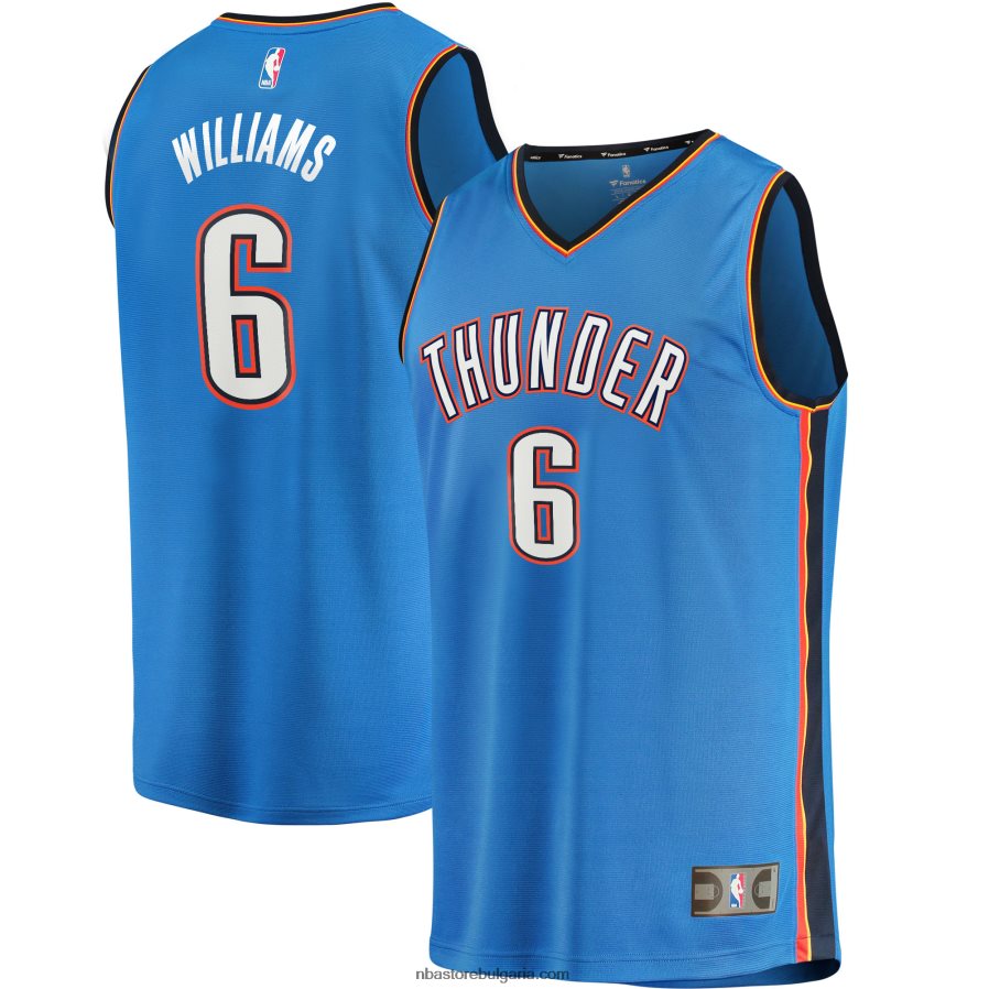 NBA JZ8F021257 oklahoma city thunder jaylin williams blue fast break реплика на фланелка
