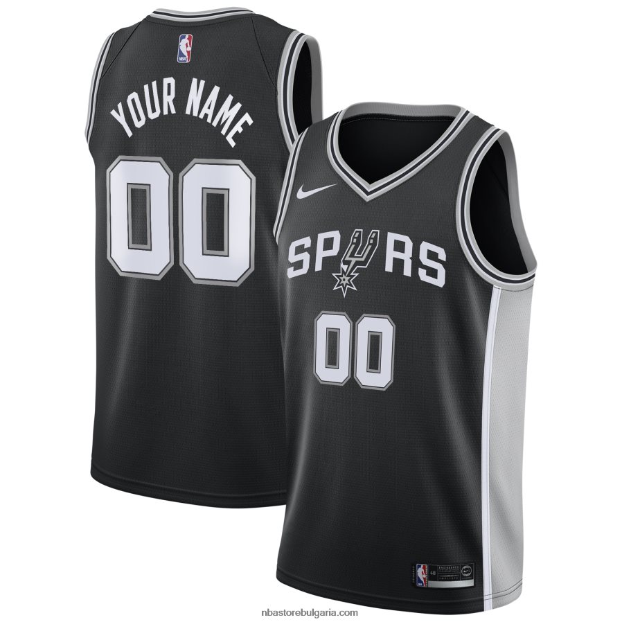 NBA JZ8F021799 san antonio spurs nike black swingman по поръчка фланелка