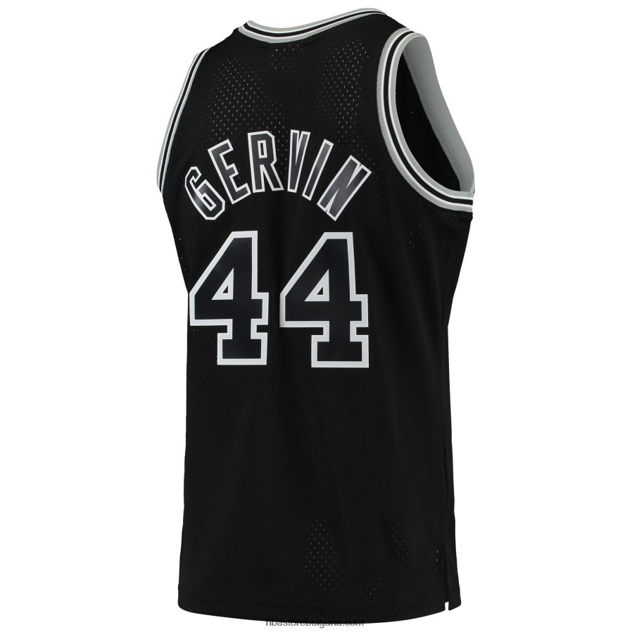 NBA JZ8F024310 san antonio spurs george gervin black 1977-78 hardwood classics swingman player фланелка