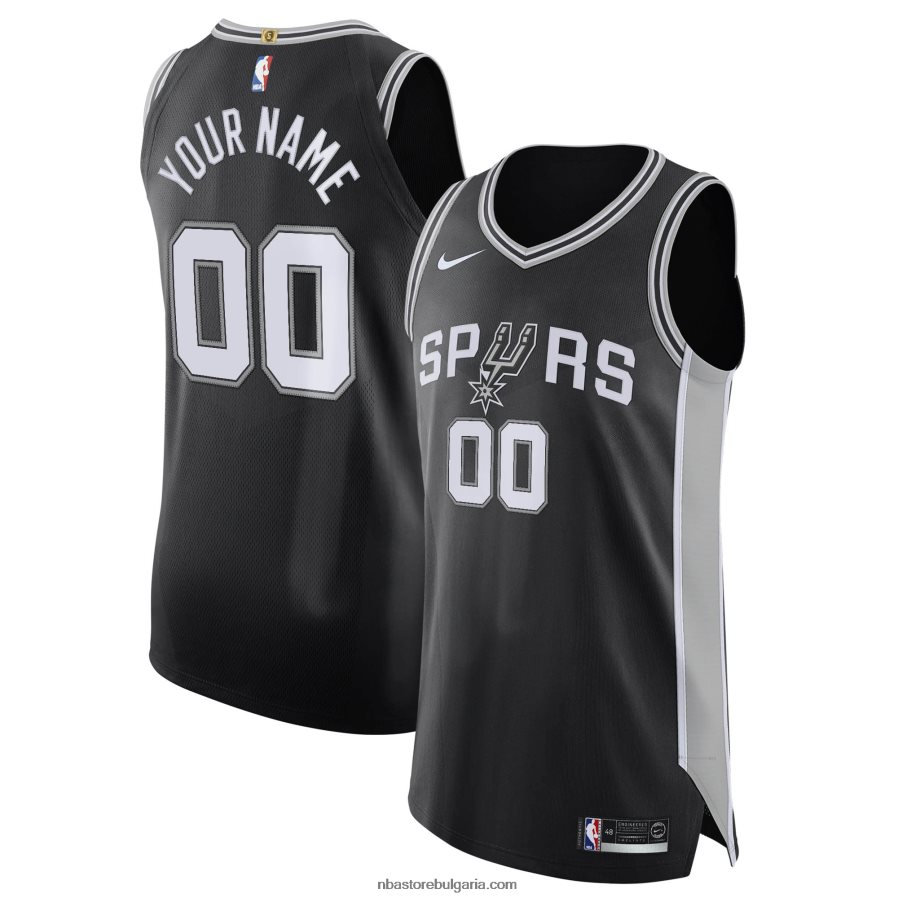 NBA JZ8F025709 san antonio spurs nike черна автентична фланелка по поръчка