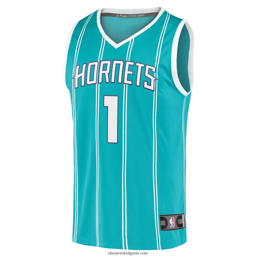 NBA JZ8F021855 charlotte hornets lamelo ball teal fast break реплика на фланелка