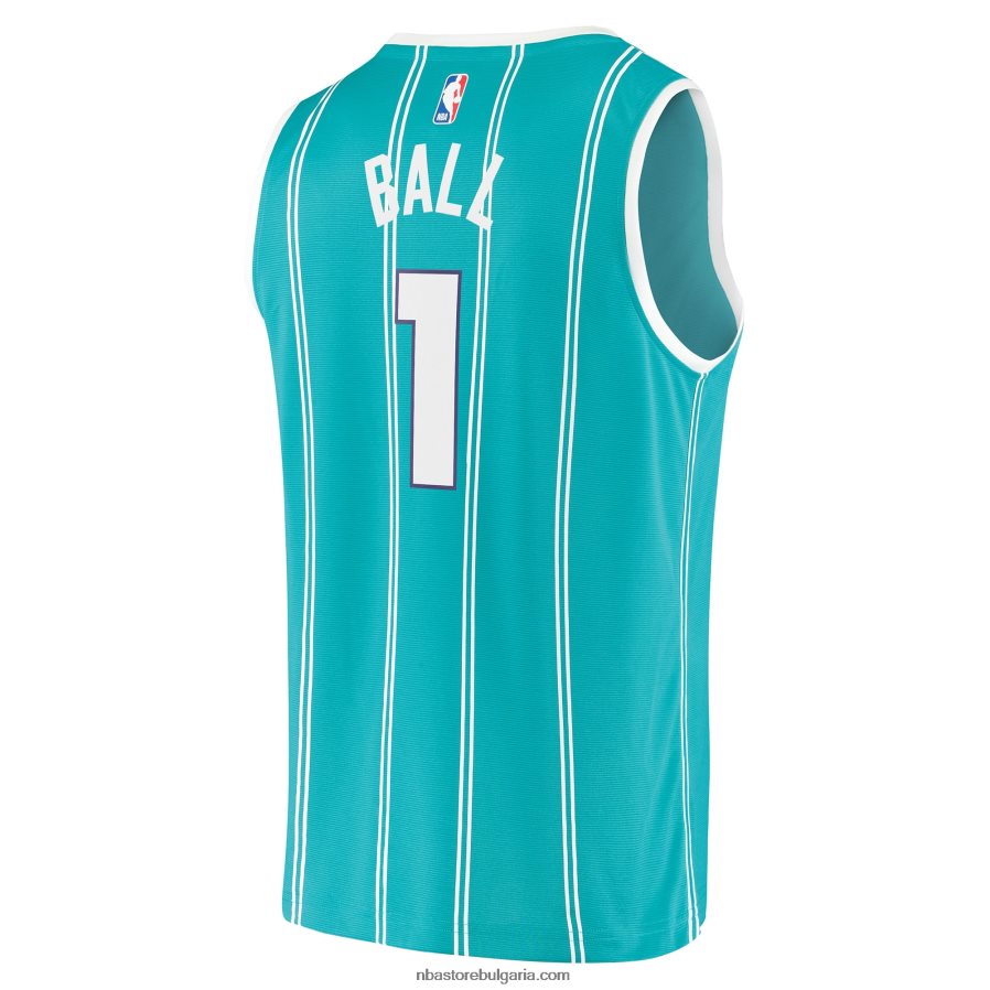 NBA JZ8F021855 charlotte hornets lamelo ball teal fast break реплика на фланелка