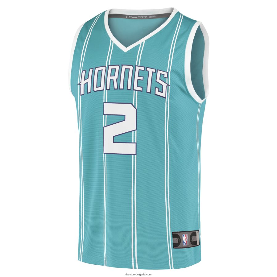 NBA JZ8F022411 charlotte hornets lamelo ball teal fast break реплика на фланелка