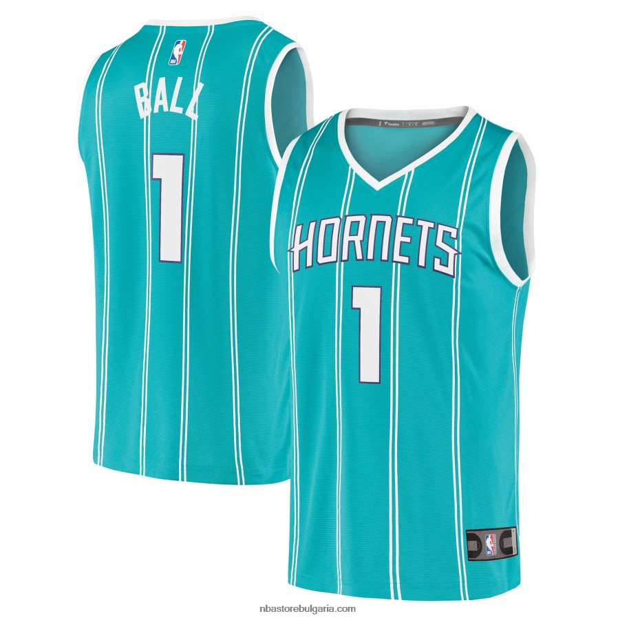 NBA JZ8F0227 charlotte hornets lamelo ball teal fast break реплика на фланелка