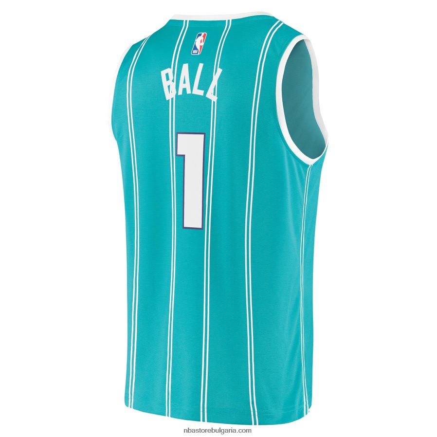 NBA JZ8F0227 charlotte hornets lamelo ball teal fast break реплика на фланелка