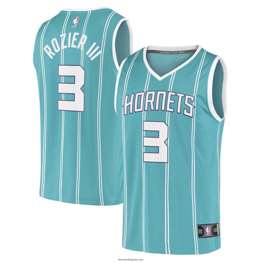 NBA JZ8F022845 charlotte hornets terry rozier iii teal fast break replica фланелка на играч