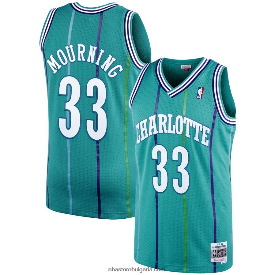 NBA JZ8F026986 фланелка на шарлот хорнетс алонсо траурен тийл 199твърда дървесина класика суингмен играч