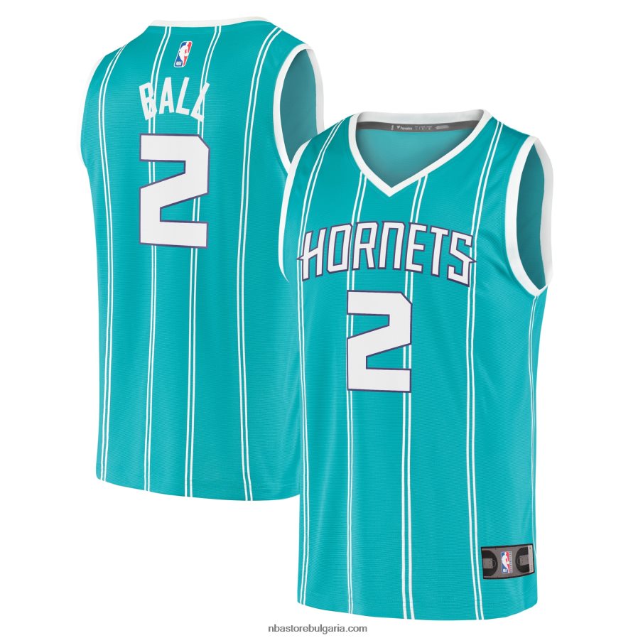 NBA JZ8F02863 Шарлът Хорнетс ламело топка синьо-зелена драфт 2020 избор на първи кръг бързо прекъсване реплика на фланелка