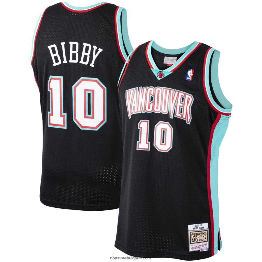 NBA JZ8F021895 vancouver grizzlies mike bibby mitchell & ness black hardwood classics swingman фланелка