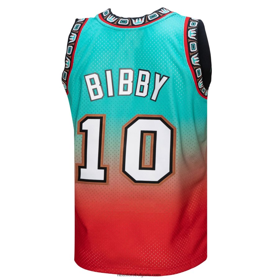 NBA JZ8F022045 vancouver grizzlies mike bibby red/teal hardwood classics fadeaway swingman фланелка