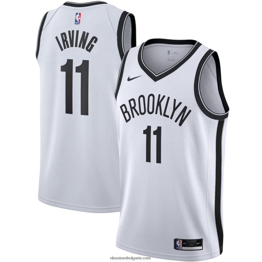 NBA JZ8F0211916 бруклин нетс кайри ървинг nike бяла фланелка swingman