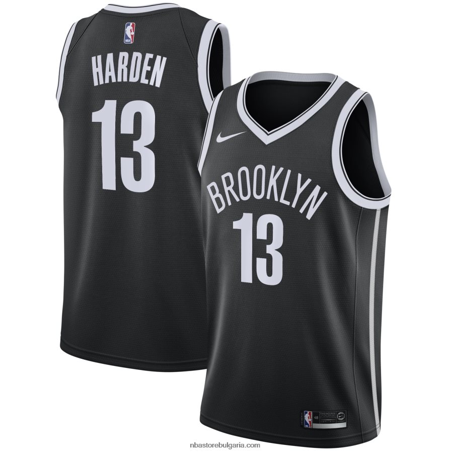 NBA JZ8F023949 бруклин нетс джеймс харден nike черна фланелка swingman