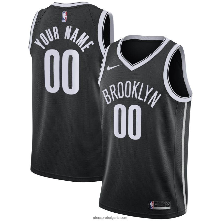 NBA JZ8F024079 Brooklyn Nets nike black swingman по поръчка фланелка
