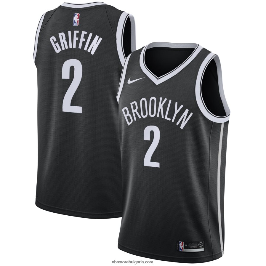 NBA JZ8F025377 бруклин нетс блейк грифин nike черна фланелка swingman