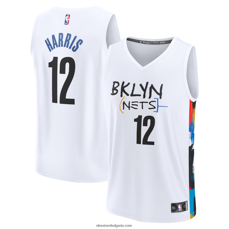NBA JZ8F027452 бруклин нетс джо харис бяла фланелка за бърз пробив