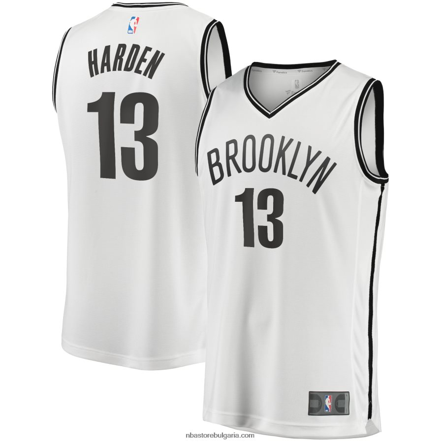 NBA JZ8F027911 реплика на бруклин нетс джеймс хардън бяла файст брейк фланелка