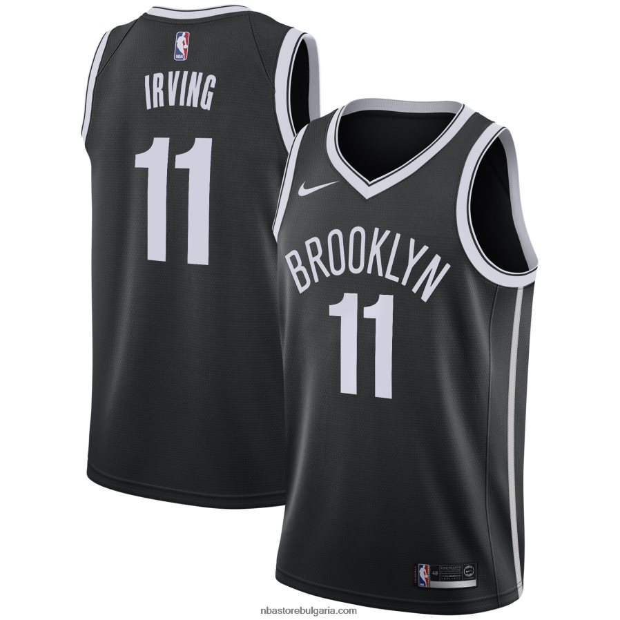NBA JZ8F028635 Бруклин Нетс Кайри Ървинг nike черна фланелка Swingman