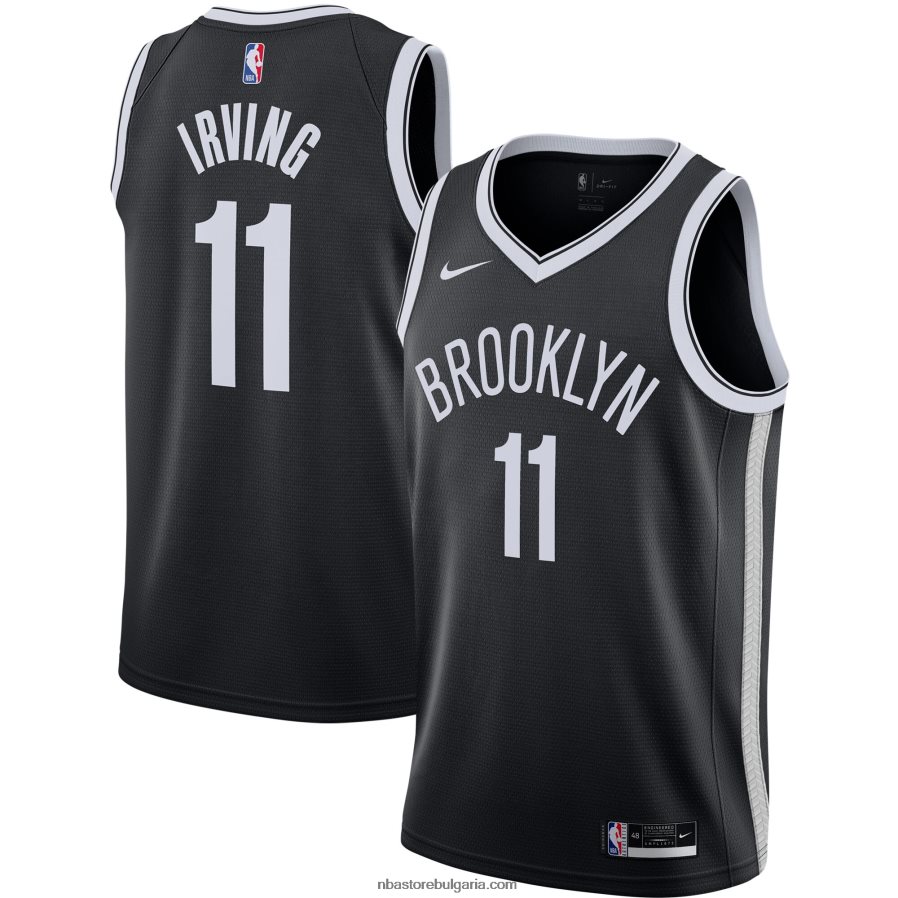 NBA JZ8F028903 Бруклин Нетс Кайри Ървинг nike черна фланелка Swingman
