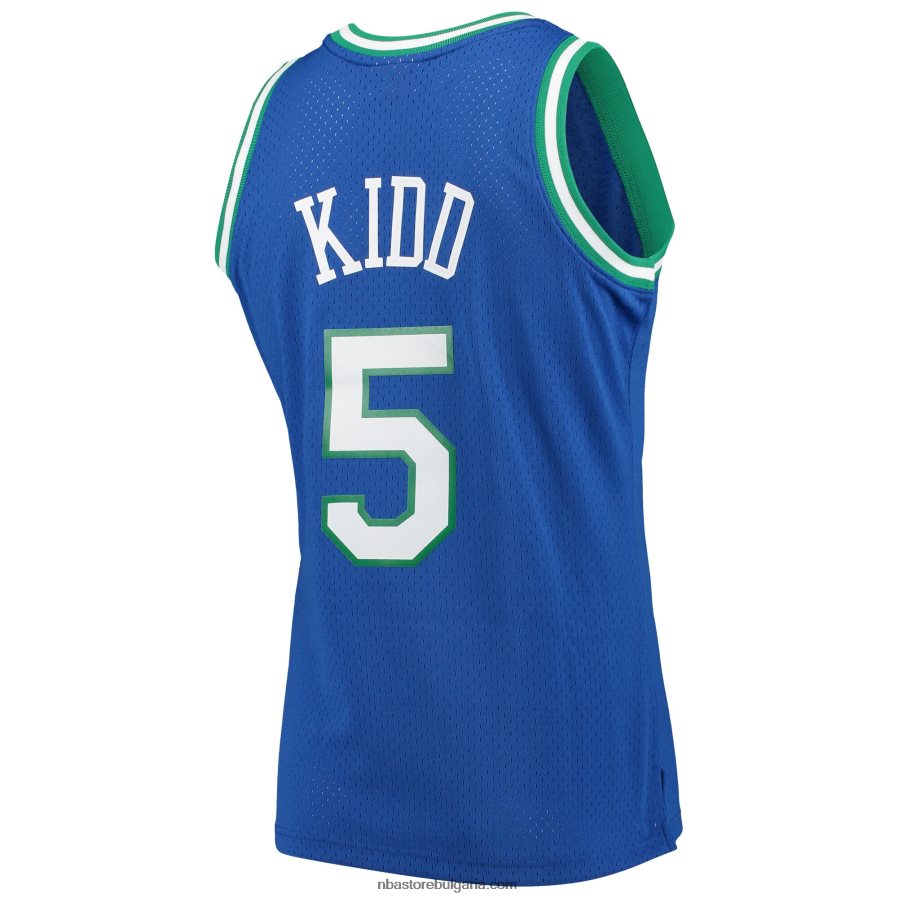 NBA JZ8F021071 dalas mavericks jason kid d mitchell & ness blue hardwood classics swingman player фланелка