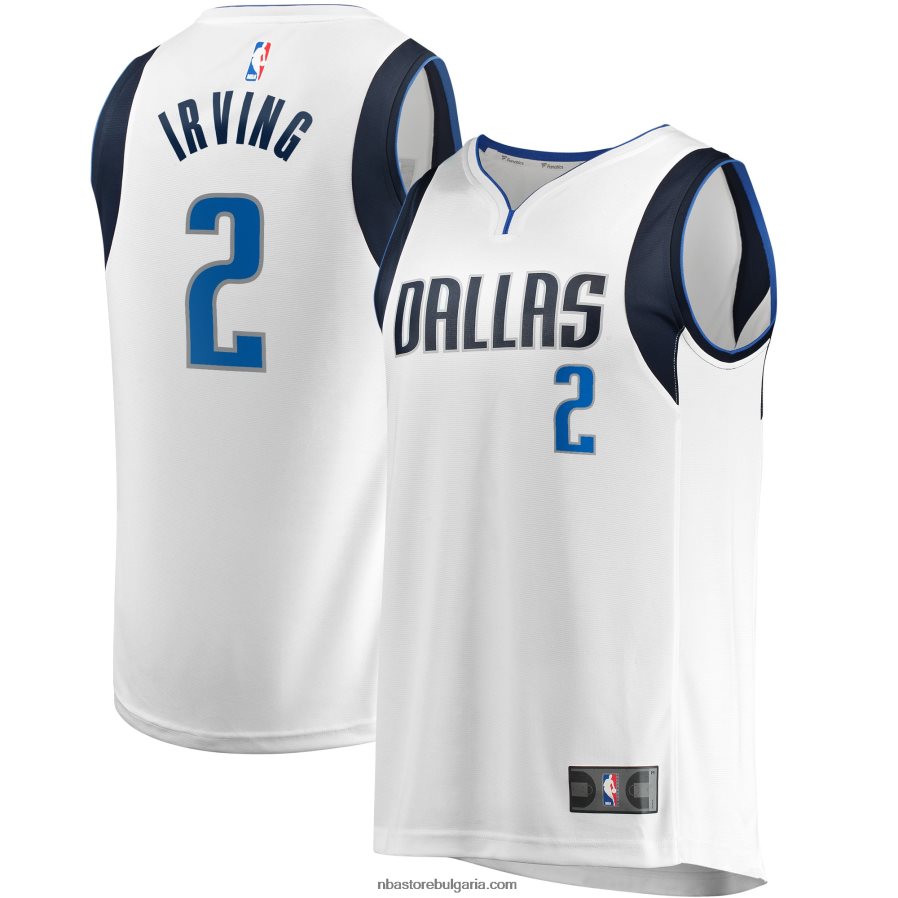 NBA JZ8F02151 Далас Маверикс Кайри Ървинг бяла фланелка за бърз пробив
