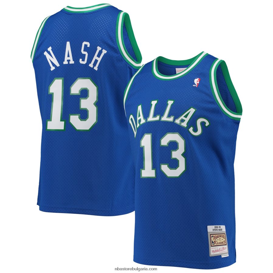 NBA JZ8F022329 dalas mavericks steve nash mitchell & ness blue hardwood classics swingman фланелка