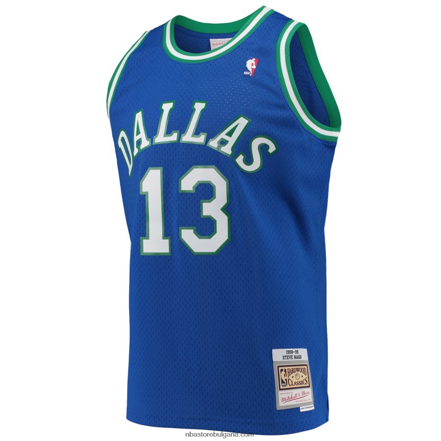 NBA JZ8F022329 dalas mavericks steve nash mitchell & ness blue hardwood classics swingman фланелка