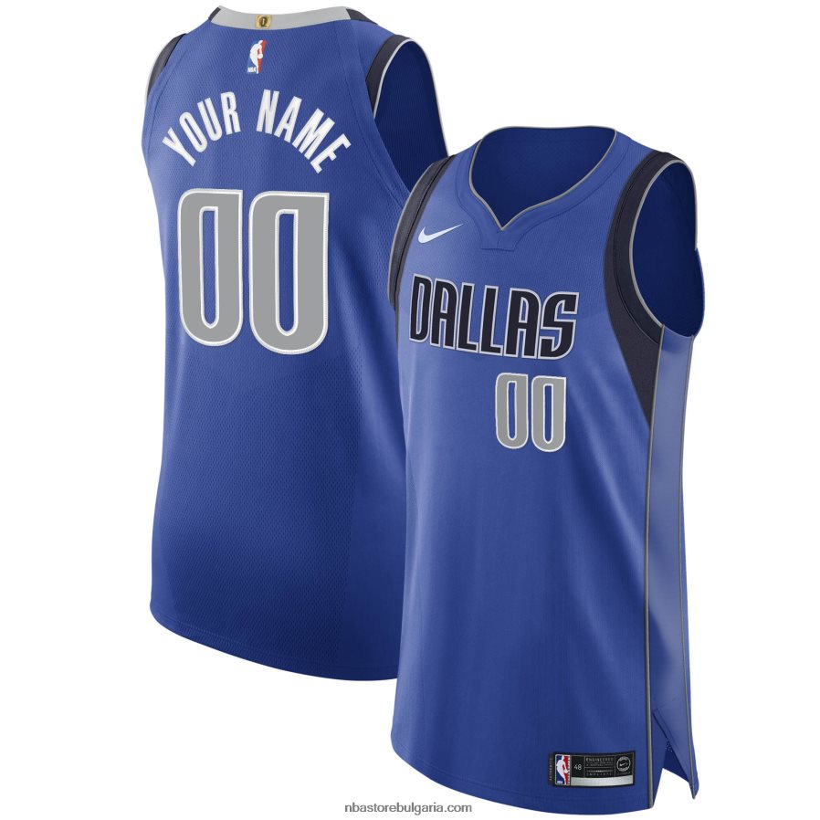 NBA JZ8F022354 dallas mavericks nike royal автентична персонализирана фланелка