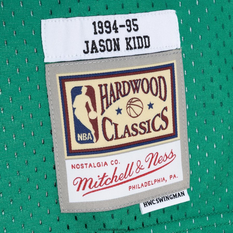 NBA JZ8F023654 dallas mavericks jason kid d mitchell & ness blue/green hardwood classics сплит swingman фланелка