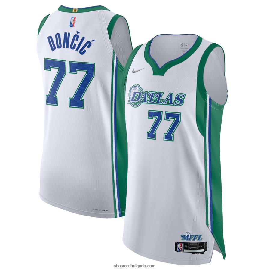 NBA JZ8F025826 dallas mavericks luka doncic nike бяла автентична фланелка на играч