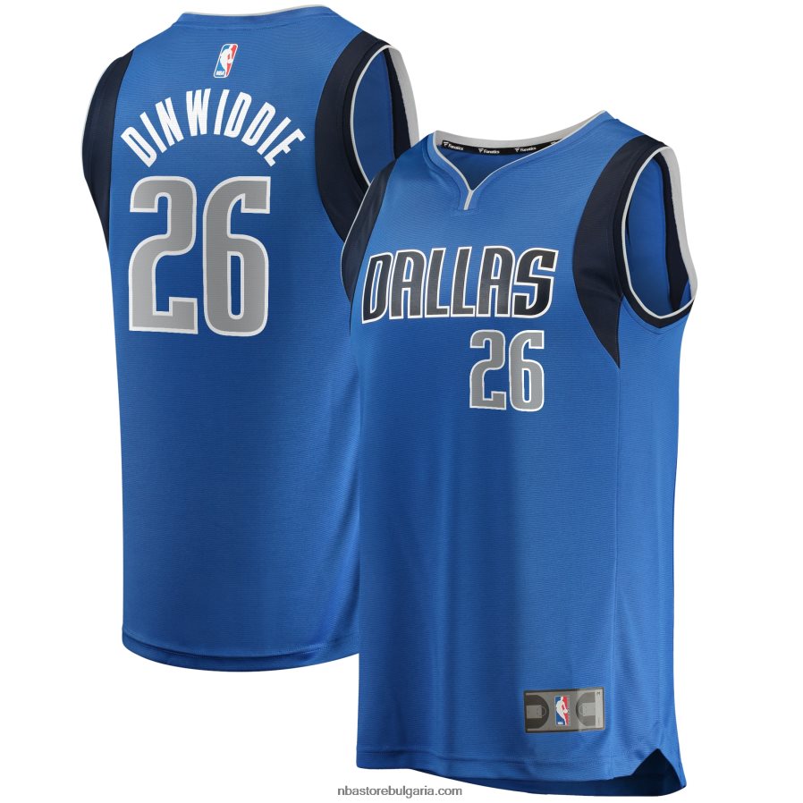 NBA JZ8F025834 Далас Маверикс Спенсър Динуиди Роял Бърз брейк реплика на фланелка