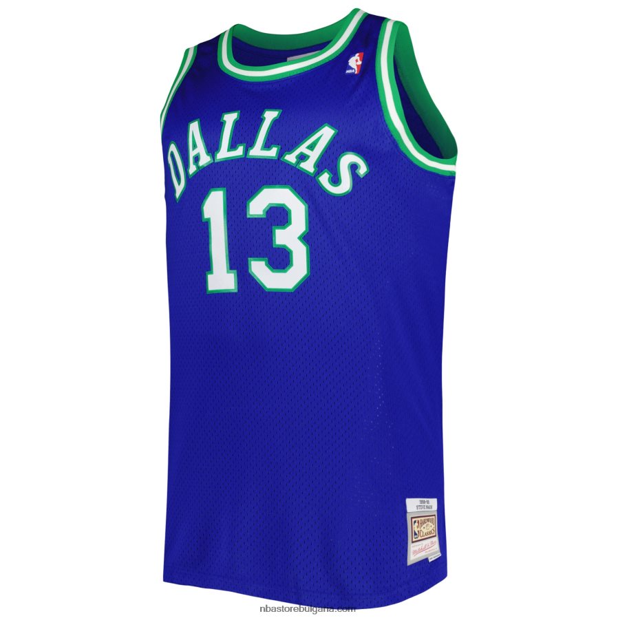 NBA JZ8F026705 dallas mavericks steve nash mitchell & ness blue big & tall hardwood classics swingman фланелка