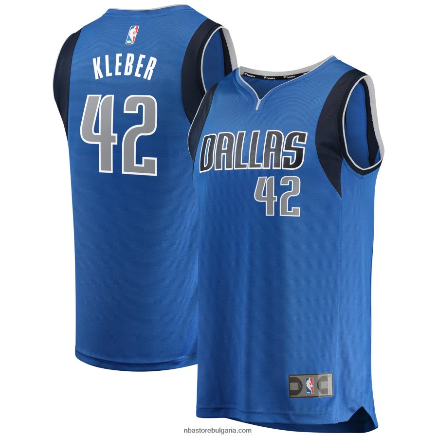 NBA JZ8F027934 dallas mavericks maxi kleber royal fast break replica team color player фланелка