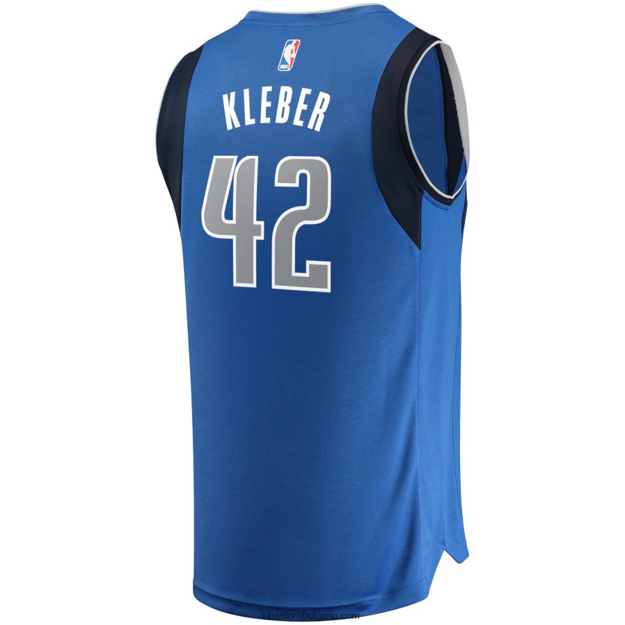 NBA JZ8F027934 dallas mavericks maxi kleber royal fast break replica team color player фланелка
