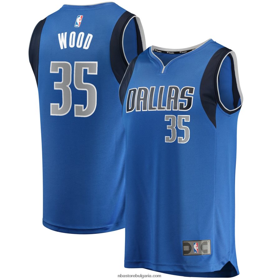 NBA JZ8F027979 Далас Маверикс Крисчън Ууд Син файст брейк реплика на фланелка