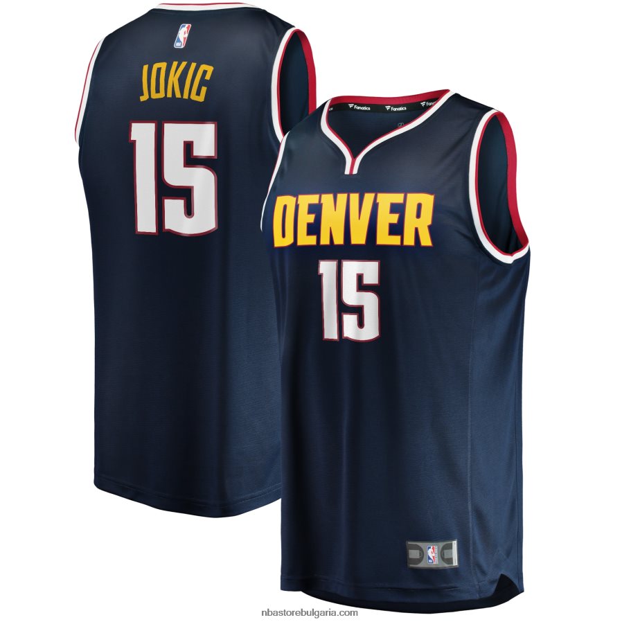 NBA JZ8F02110 denver nuggets nikola jokic navy fast break играч фланелка